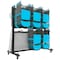 Flash Furniture Black Heavy Duty Large Mobile Chair & Table Cart QIN-SHD245425-GG - alternate 3